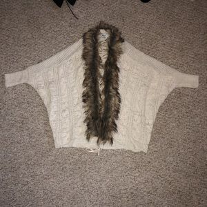 Faux Fur Cardigan